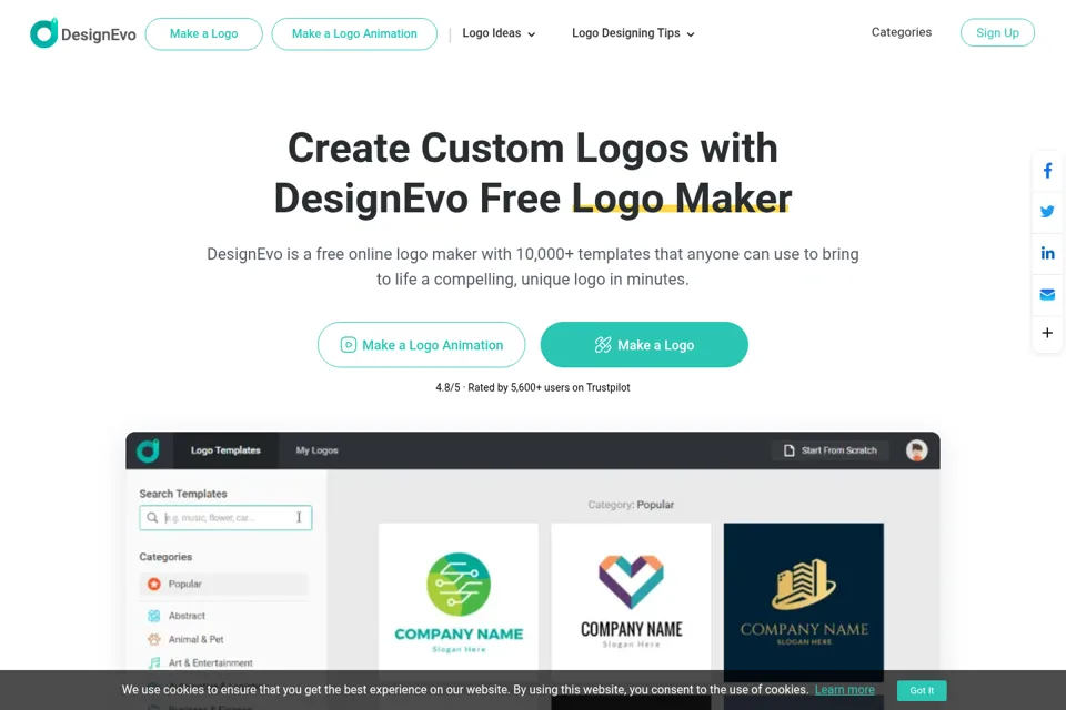 Landing page preview