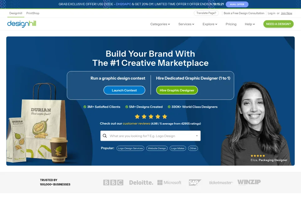 Landing page preview