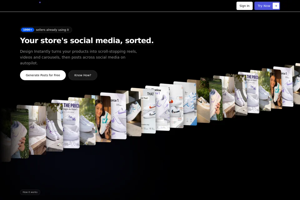 Aperçu de la landing page