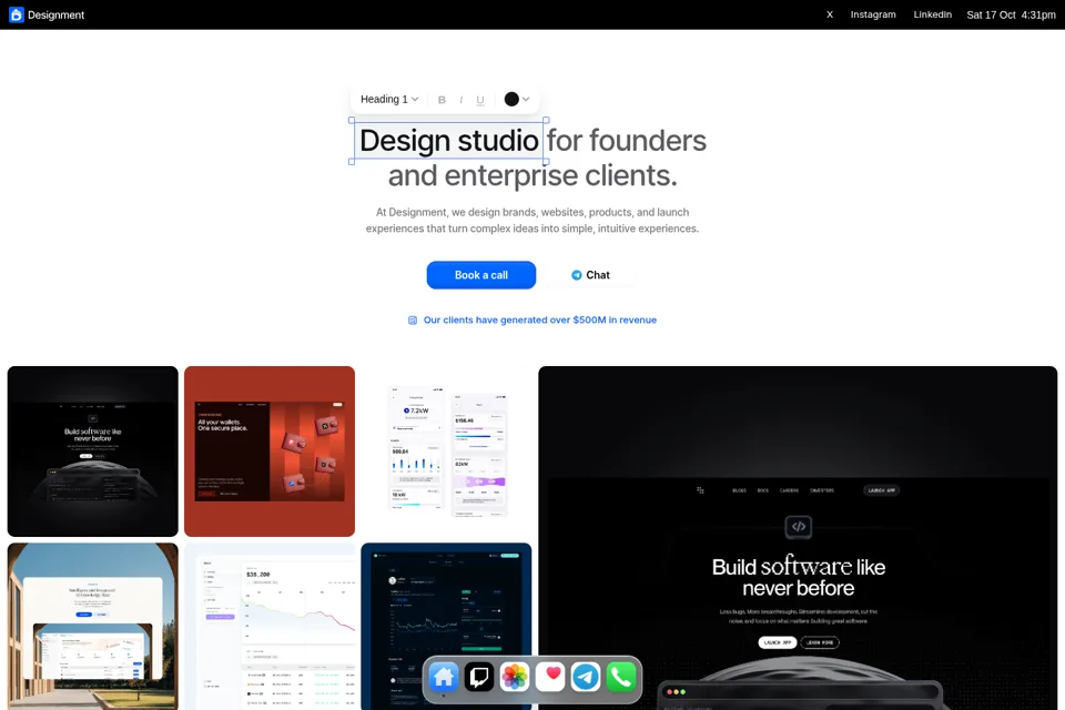 Landing page preview