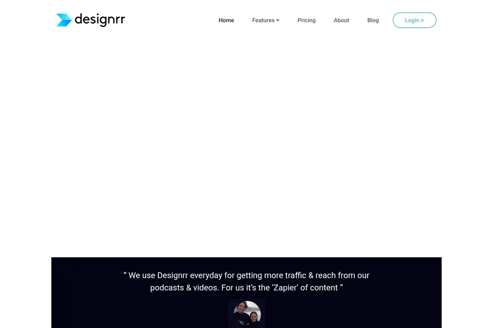 Aperçu de la landing page