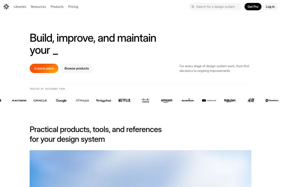 Aperçu de la landing page