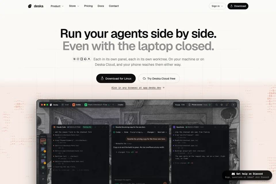 Landing page preview