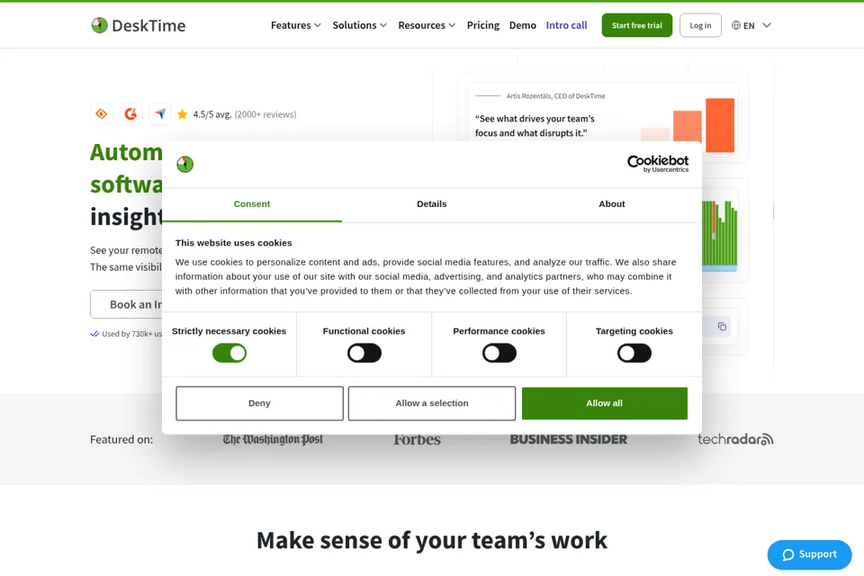 Landing page preview