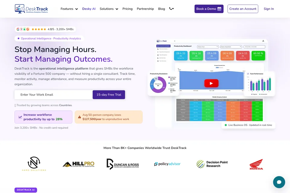 Landing page preview