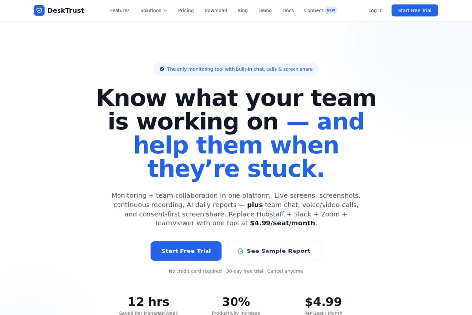 Aperçu de la landing page