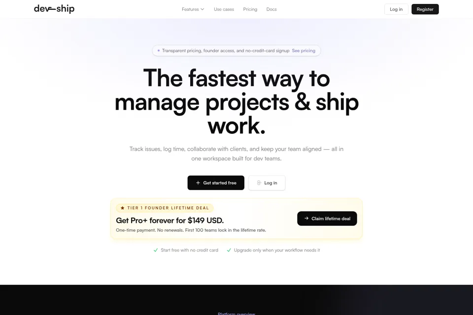 Landing page preview