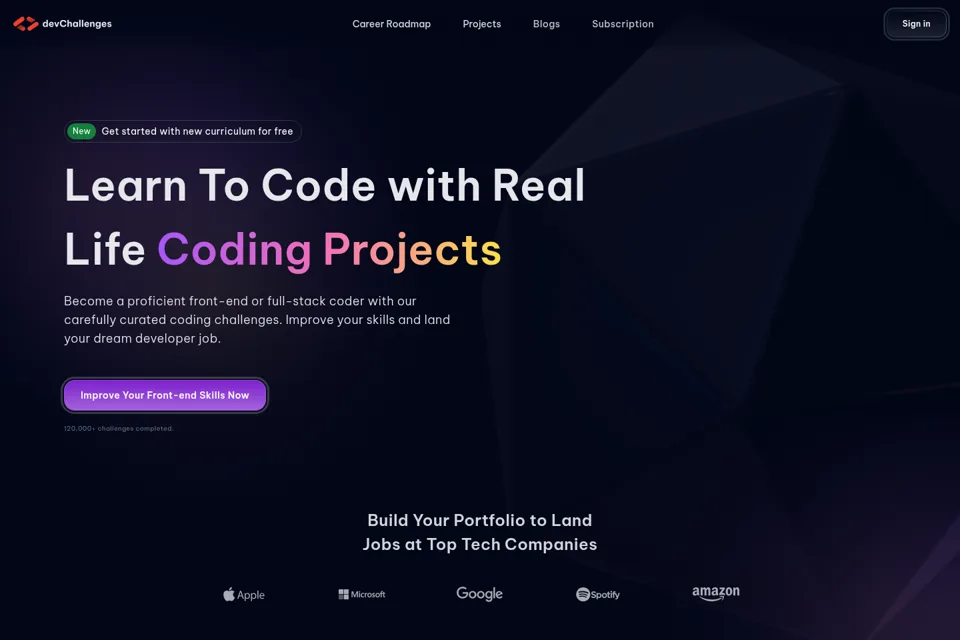 Landing page preview