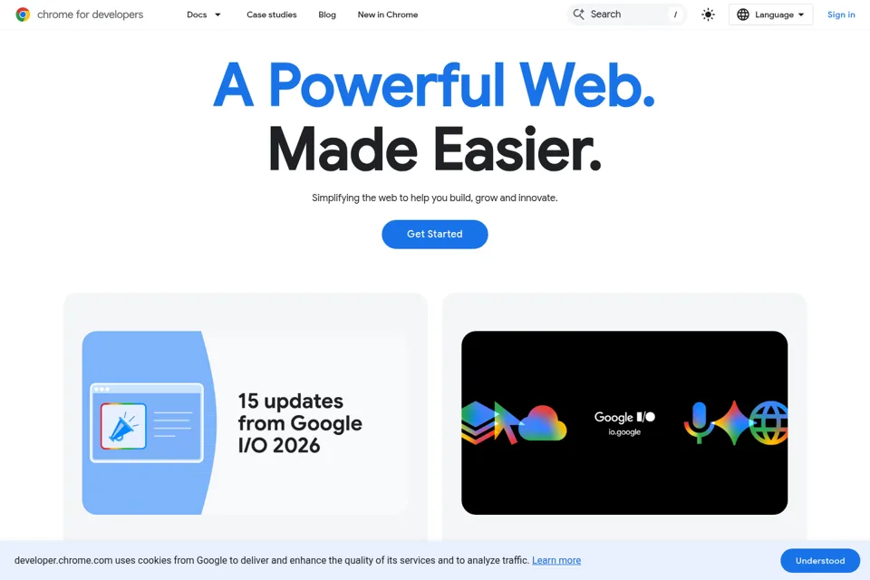 Aperçu de la landing page