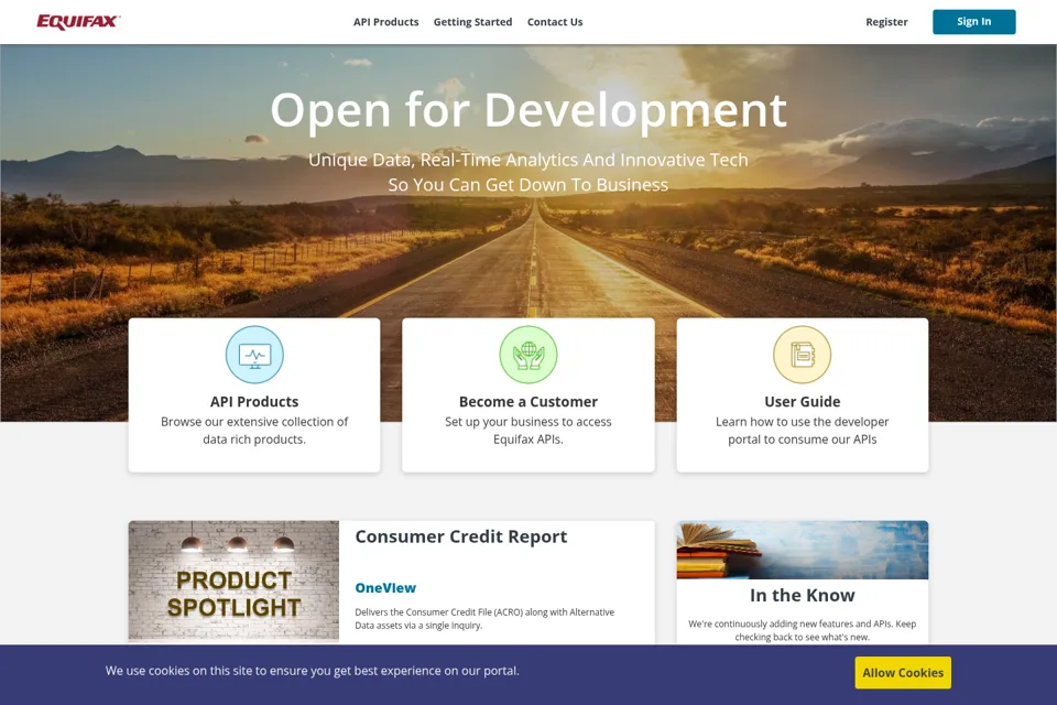 Aperçu de la landing page