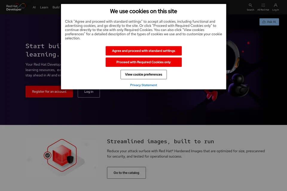 Aperçu de la landing page