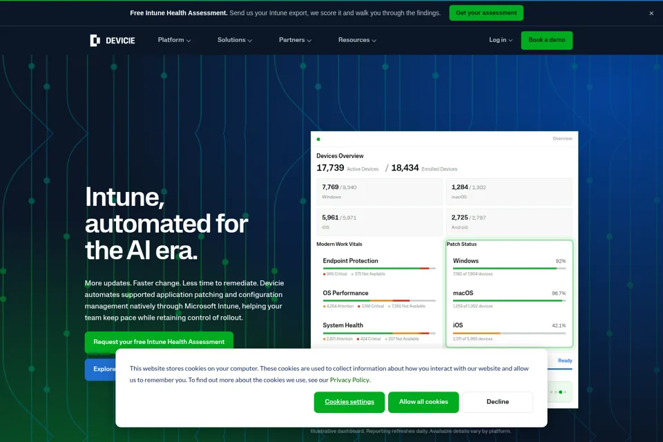 Landing page preview