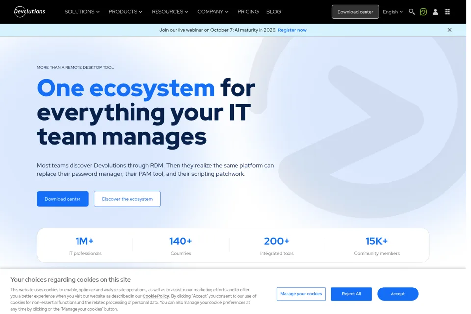 Aperçu de la landing page