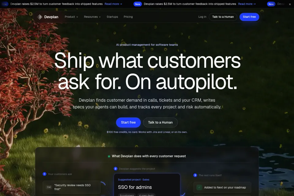 Landing page preview