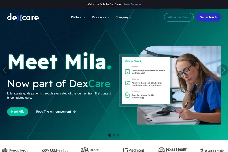 Aperçu de la landing page