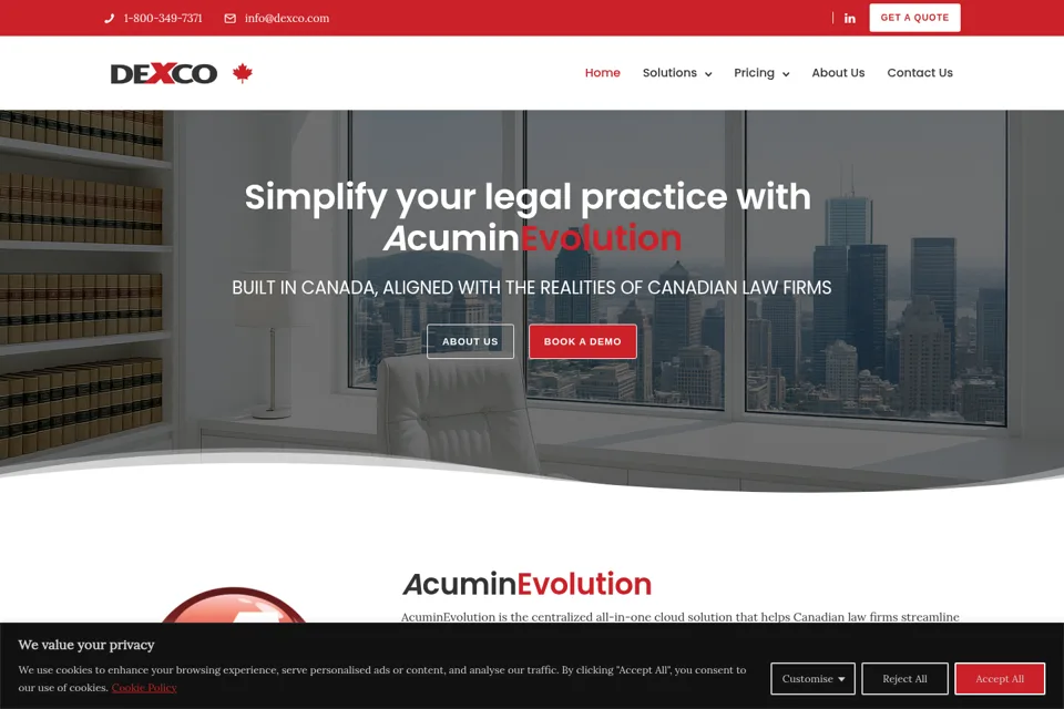 Landing page preview