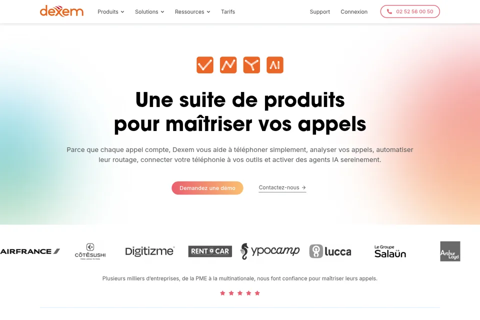 Aperçu de la landing page