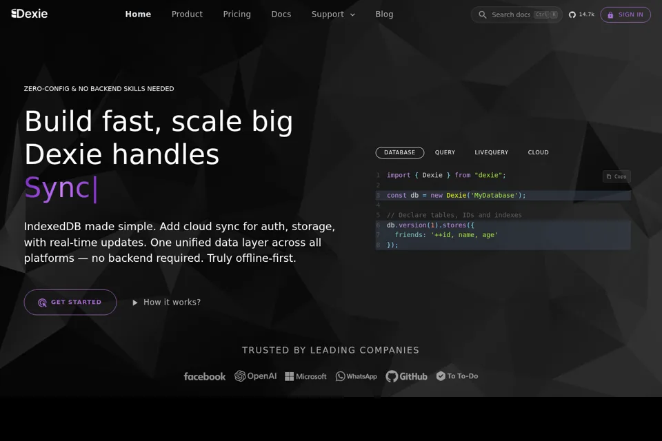 Aperçu de la landing page