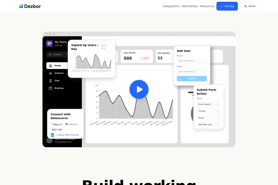 Aperçu de la landing page