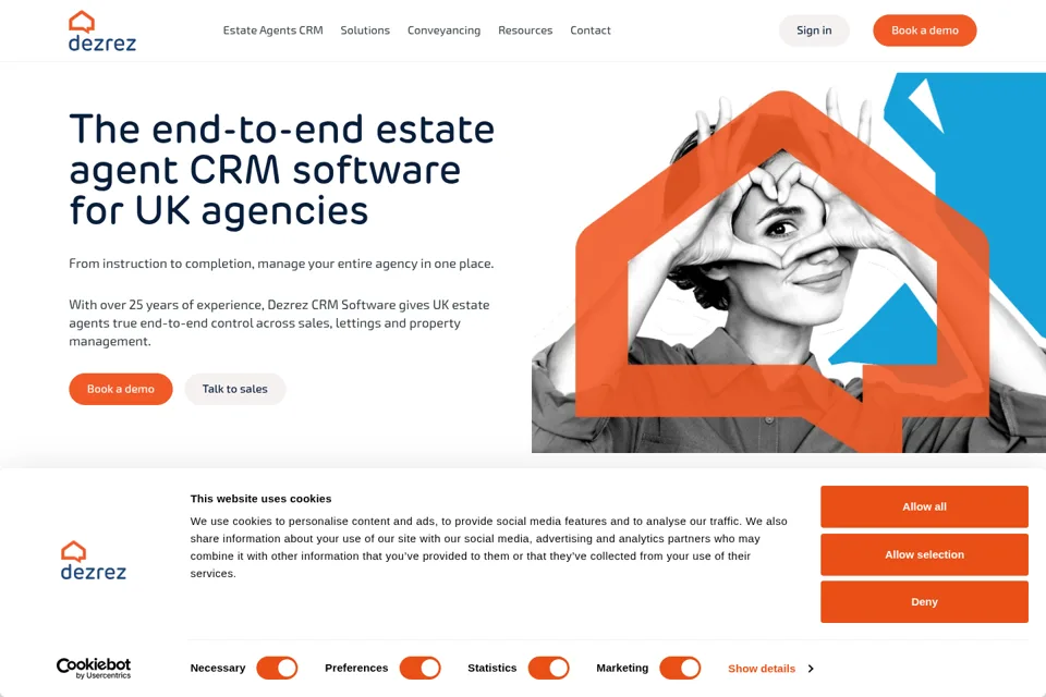Aperçu de la landing page
