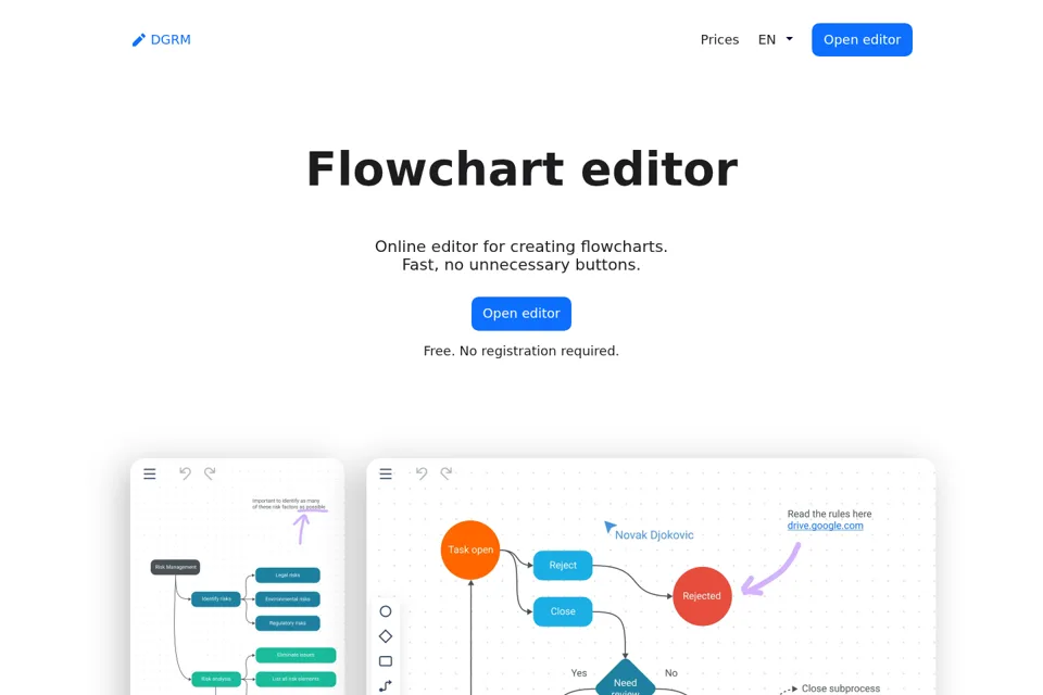 Aperçu de la landing page