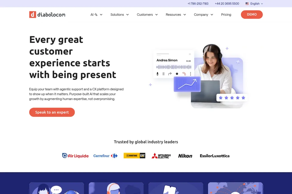 Aperçu de la landing page