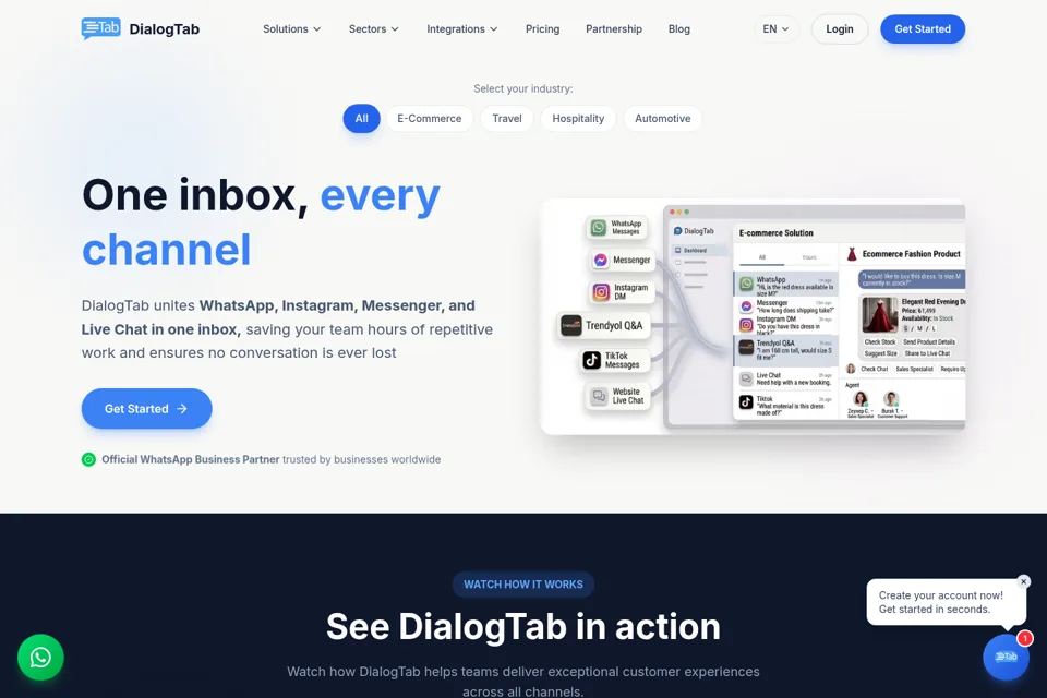 Landing page preview