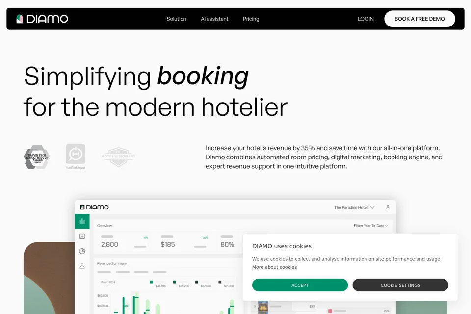 Aperçu de la landing page