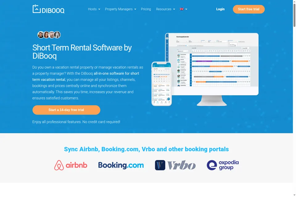 Aperçu de la landing page