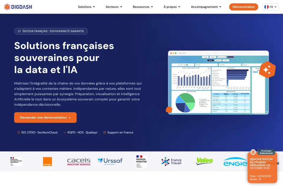 Aperçu de la landing page