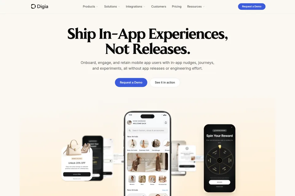 Aperçu de la landing page