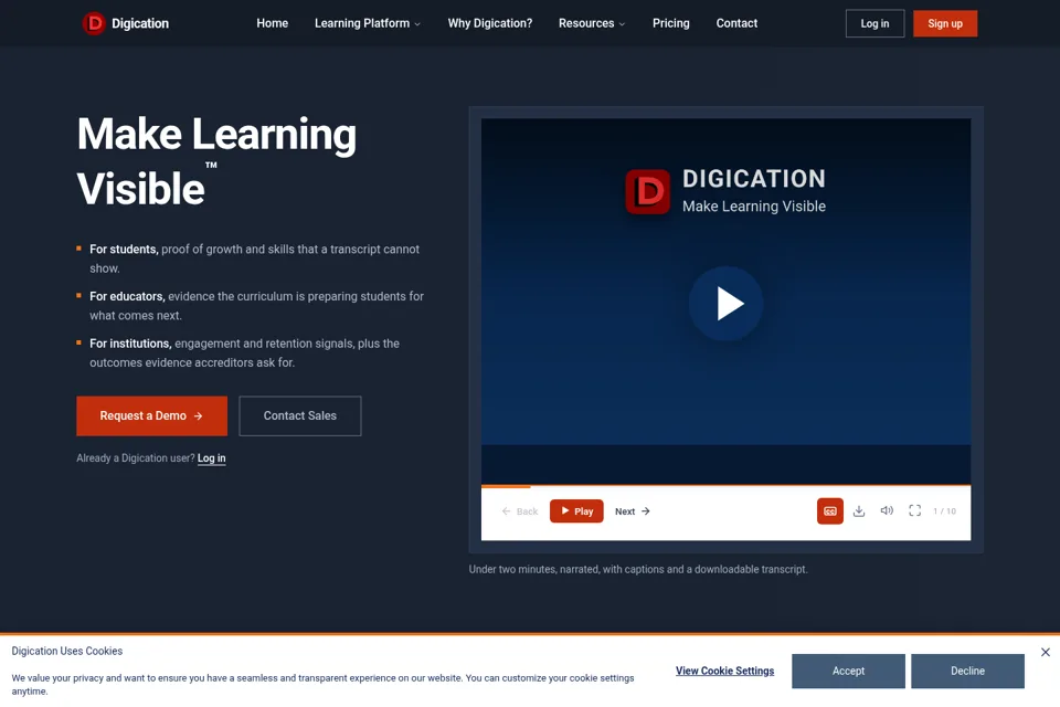 Landing page preview