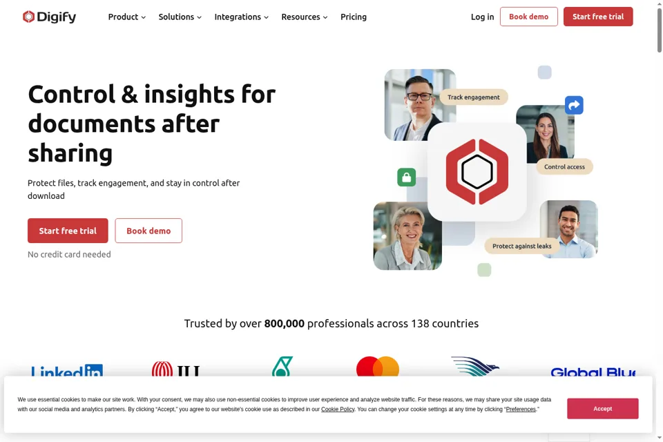 Aperçu de la landing page
