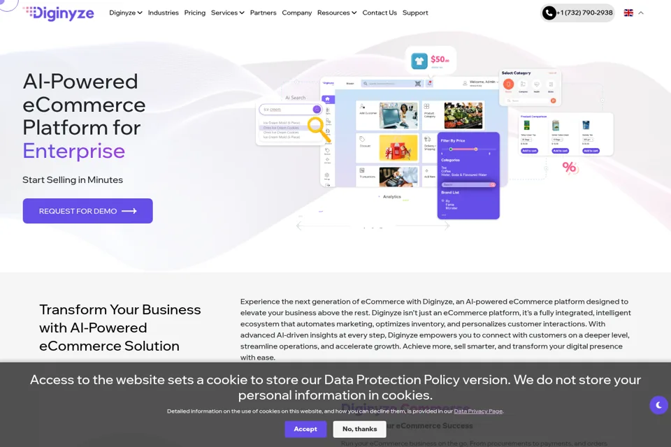 Aperçu de la landing page