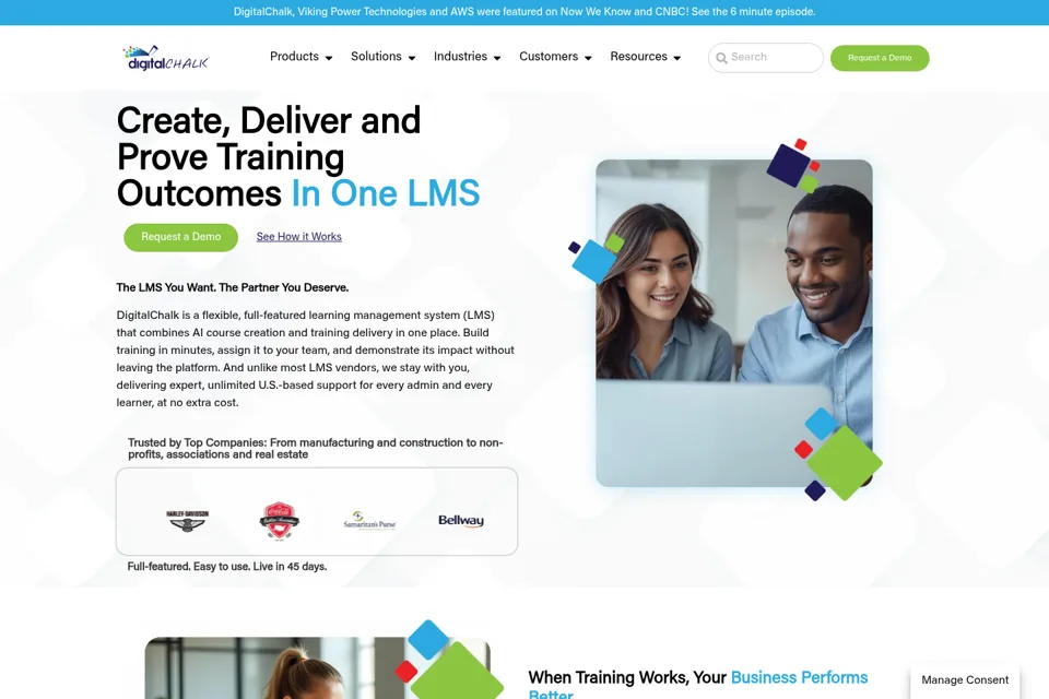 Aperçu de la landing page