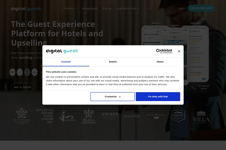 Aperçu de la landing page