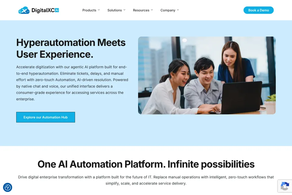 Aperçu de la landing page