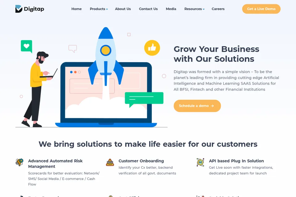 Aperçu de la landing page