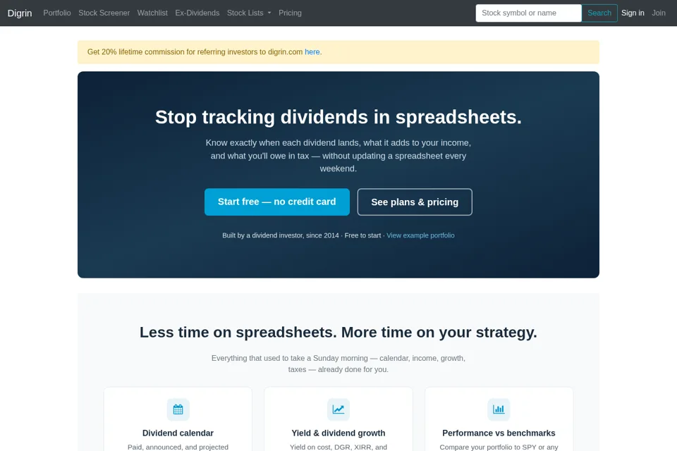 Landing page preview