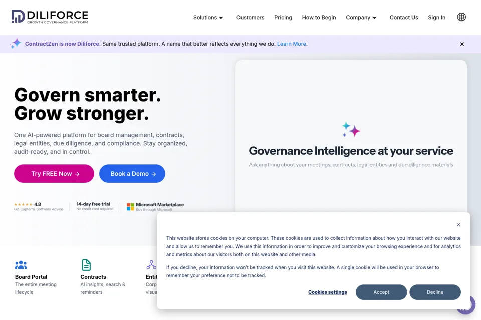 Landing page preview