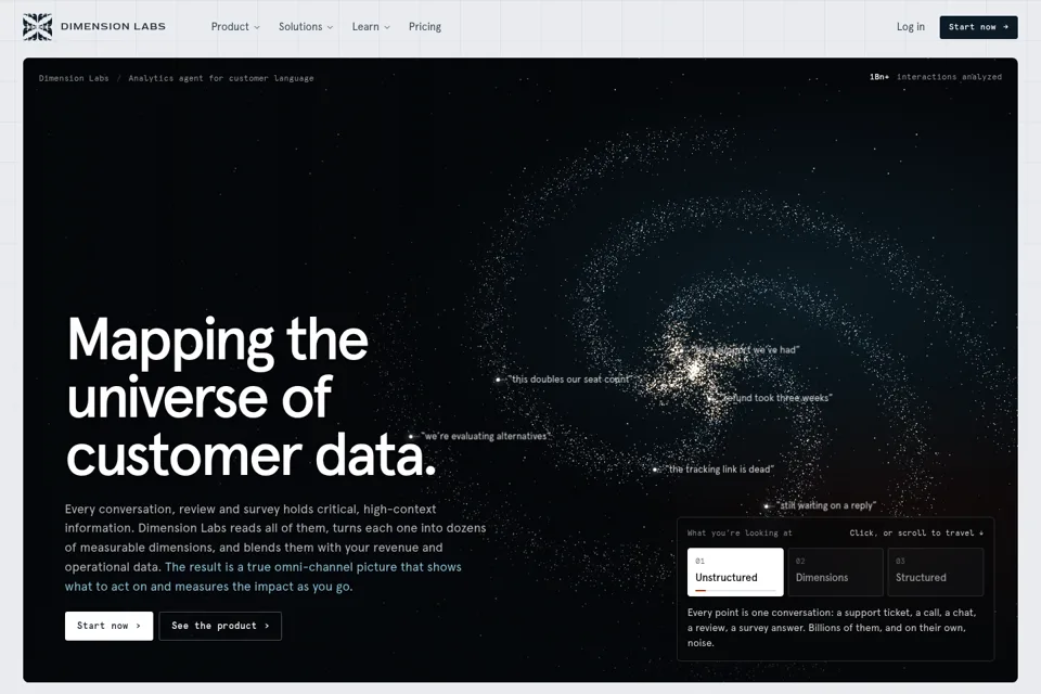 Aperçu de la landing page