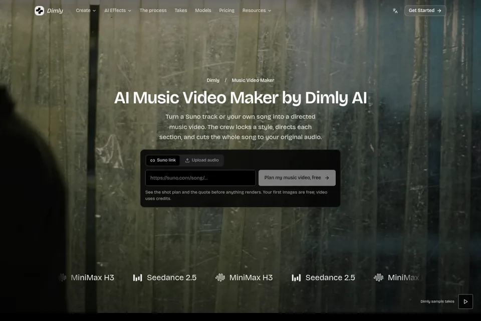 Aperçu de la landing page