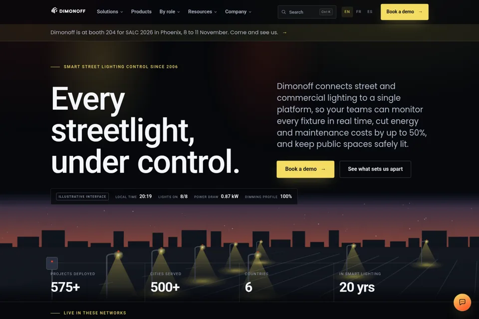 Aperçu de la landing page