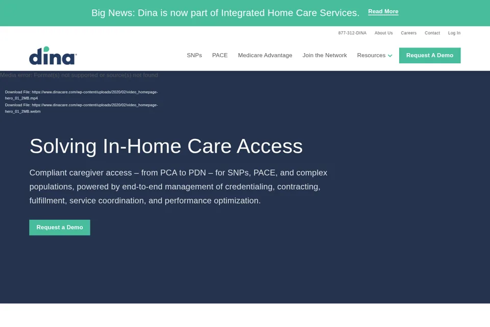 Aperçu de la landing page