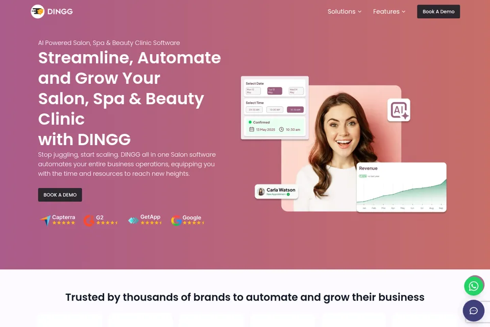 Aperçu de la landing page