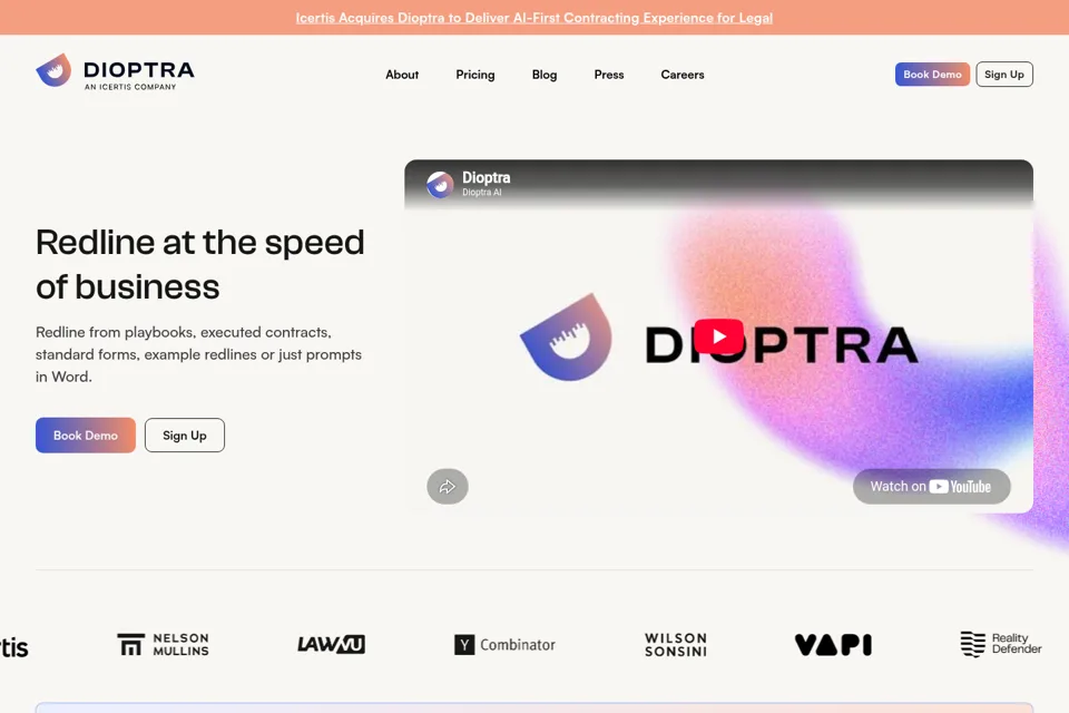 Aperçu de la landing page