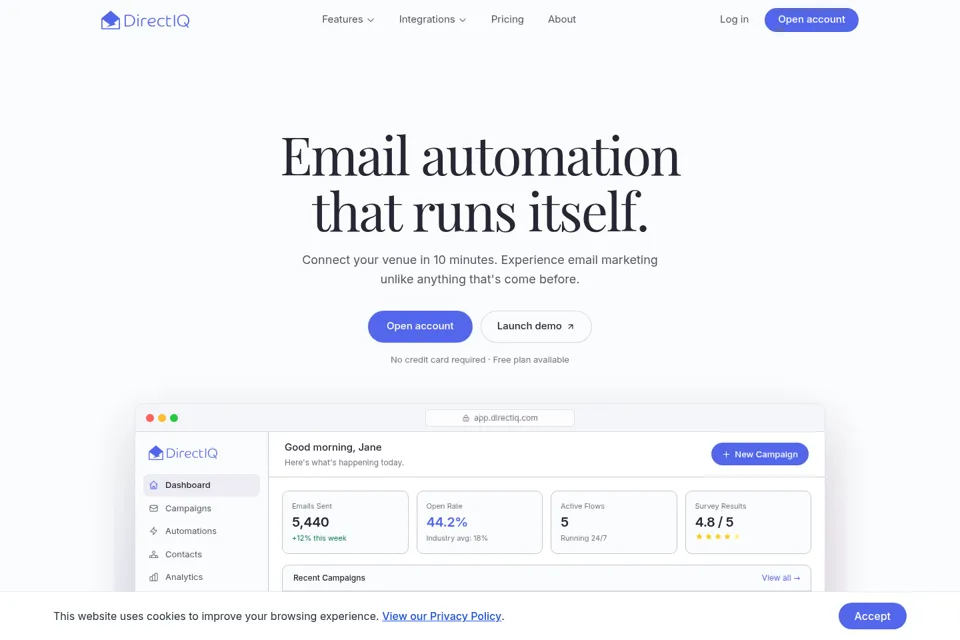 Landing page preview