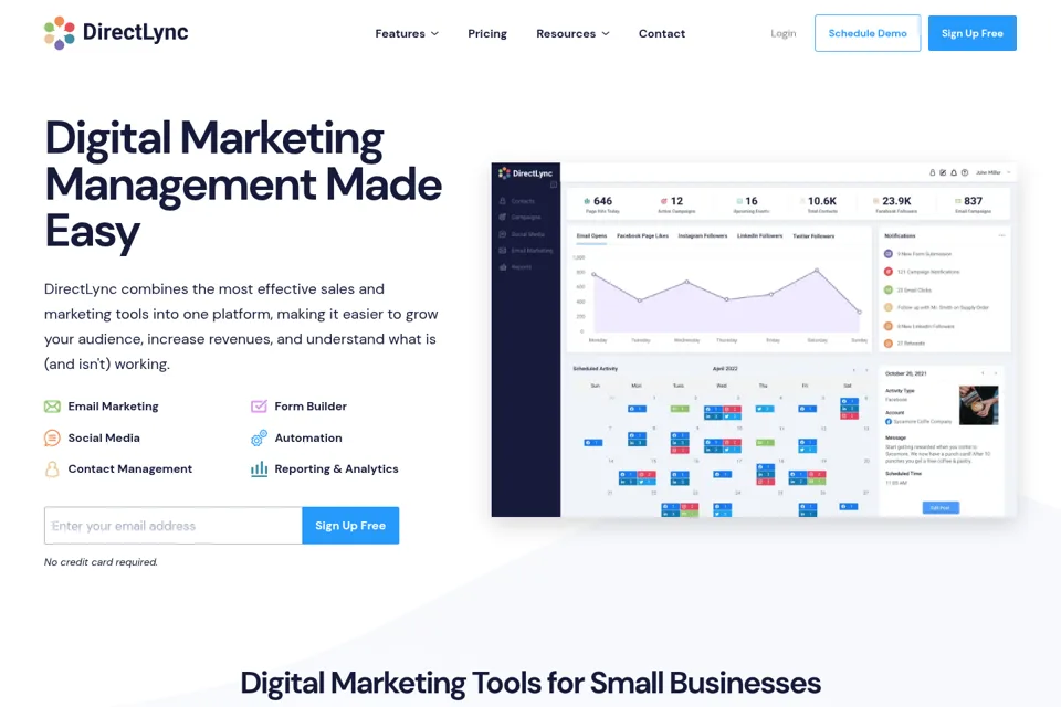 Landing page preview