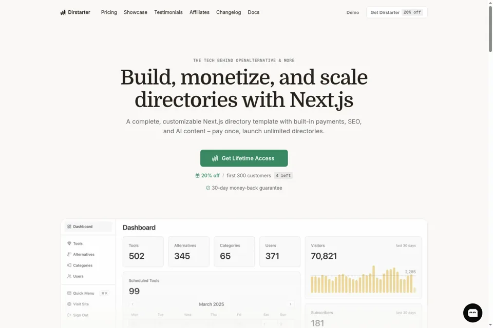 Landing page preview