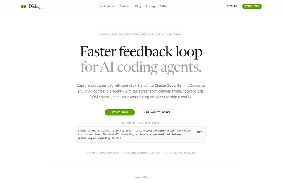 Aperçu de la landing page